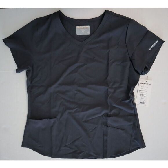 Skechers x Barco Women Sz XL Pewter Gray 3-pkt Top & Cargo Pants 2-pc Scrub Set - Picture 2 of 16